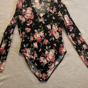 Floral Long Sleeve One Piece